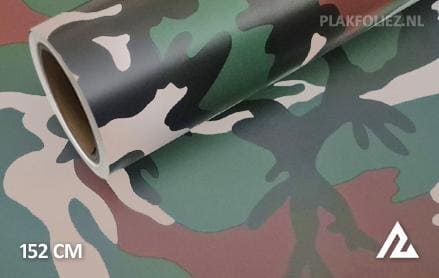Camouflage groen zwart plakfolie